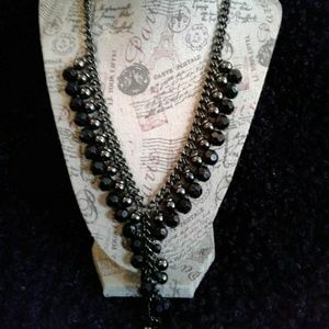 SEXY Black Bead Statement Necklace for Women Gift